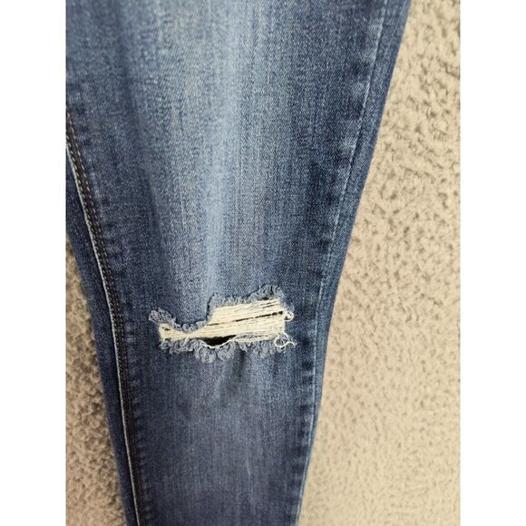 DL1961 Emma Jeans 25 Legging Heath Blue Denim Low Rise Distressed - Picture 3 of 13